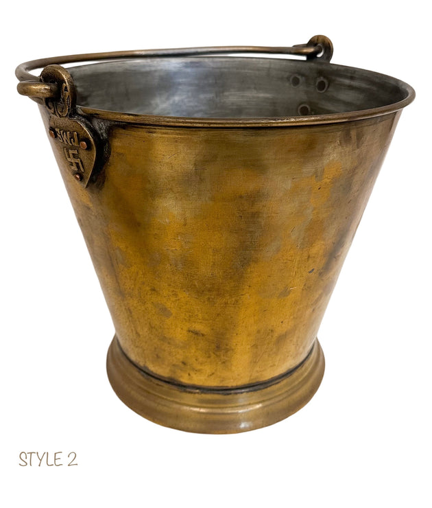 Indian Brass Bucket - Large