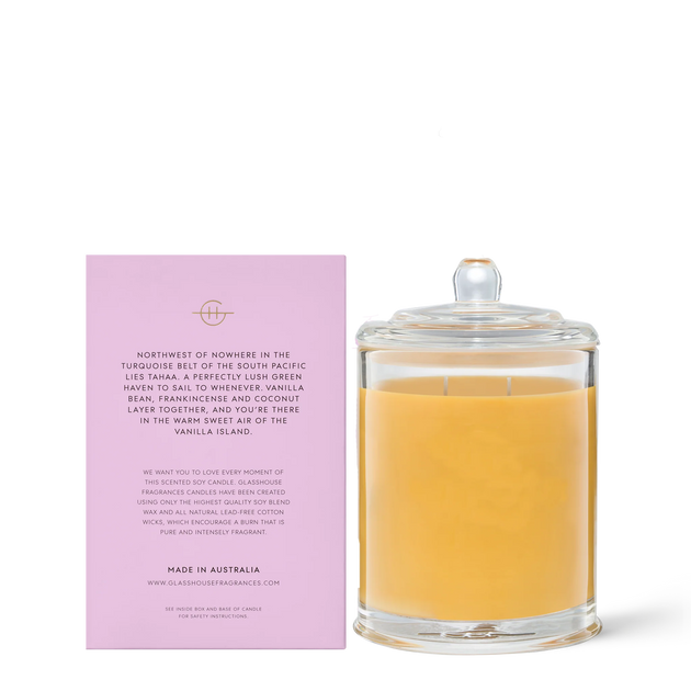GLASSHOUSE CANDLE - A TAHAA AFFAIR - 380g