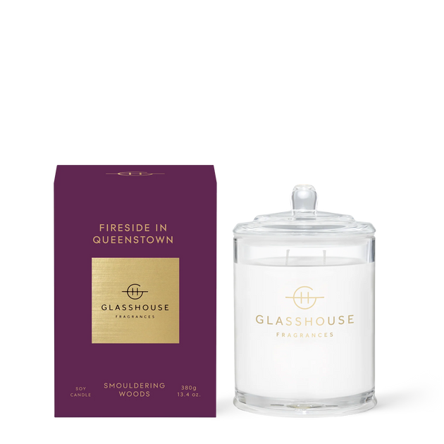 GLASSHOUSE CANDLE - FIRESIDE IN QUEENSTOWN - 380g