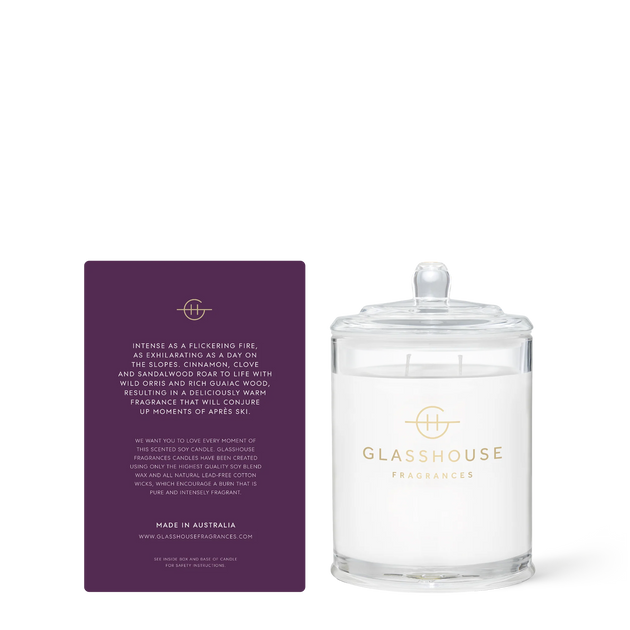 GLASSHOUSE CANDLE - FIRESIDE IN QUEENSTOWN - 380g