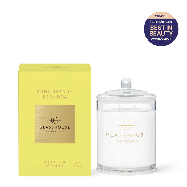 GLASSHOUSE CANDLE - SUNKISSED IN BERMUDA - 380g
