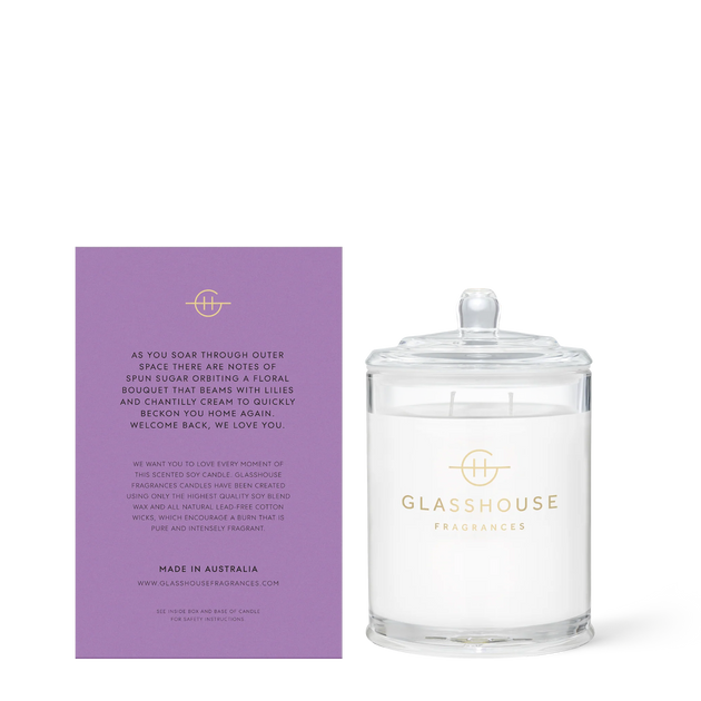 GLASSHOUSE CANDLE - MOON AND BACK - 380g