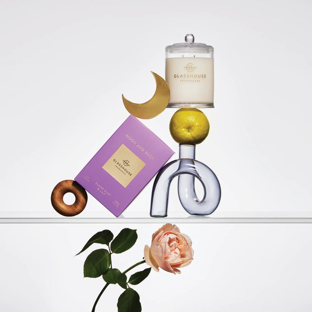 GLASSHOUSE CANDLE - MOON AND BACK - 380g