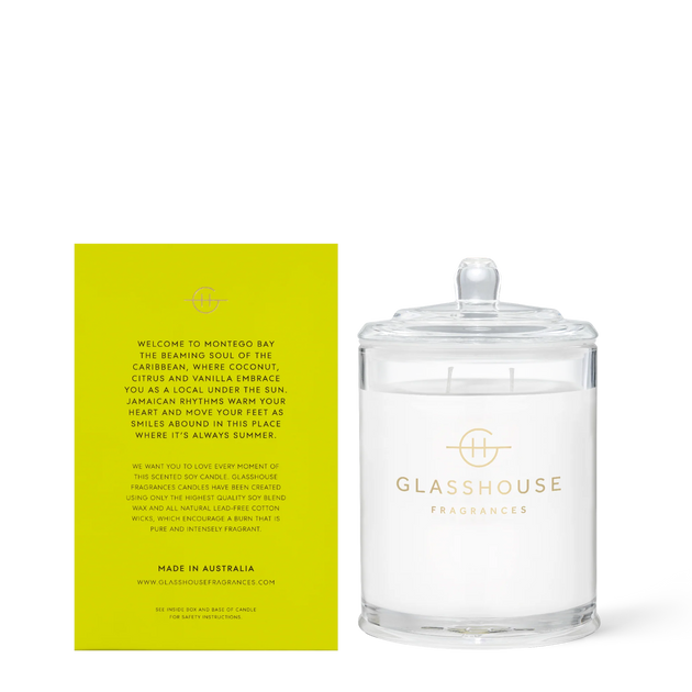GLASSHOUSE CANDLE - MONTEGO BAY RHYTHM - 380g