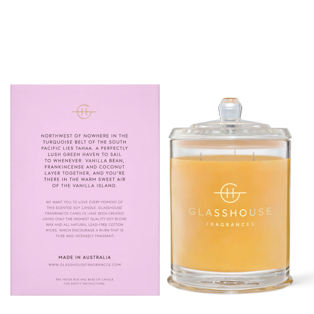 GLASSHOUSE CANDLE - A TAHAA AFFAIR - 760g