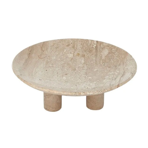 Mila Marble Round Footed Plate