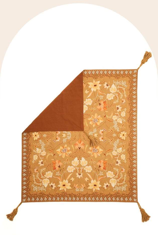 Golden Folk Picnic Rug