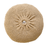 Iana Double Weave Cushion Cover in Natural & Natural Nut - Round