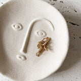 Ceramic Moon Trinket Dish - Sand