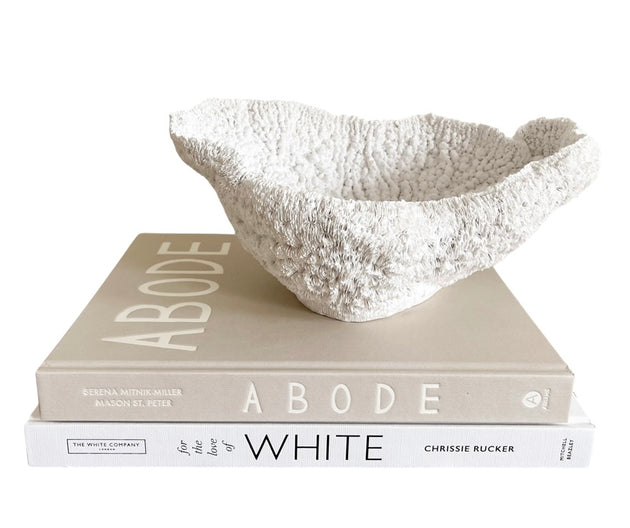 White Coral Bowl - Polyresin