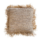 Raffia Fringed Cushion Cover - Square