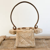 Vintage Teak Ghee Pot