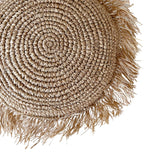 Raffia Fringed Cushion Cover - Round