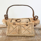 Vintage Teak Ghee Pot