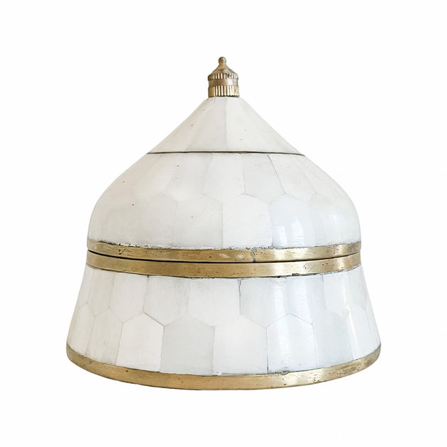 Bone Inlay Trinket Boxes - White