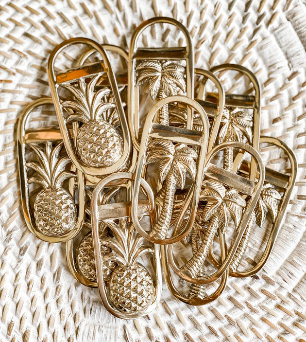 Brass Bottle Top Opener | Palm Tree • Pineapple