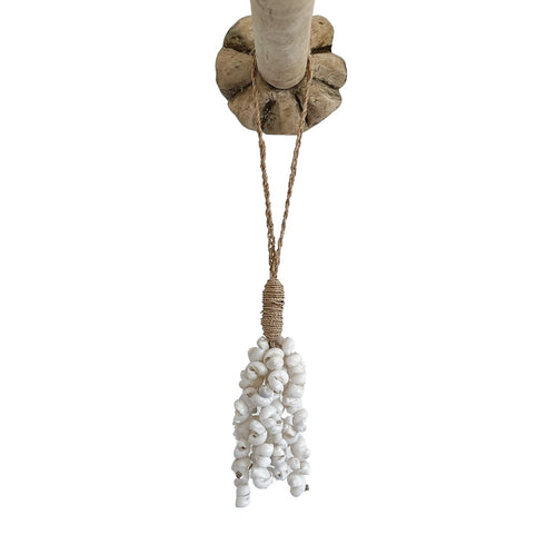 Tala Shell Tassel in Natural/White