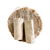 Wanderlust Fringe Placemats & Coasters - Natural