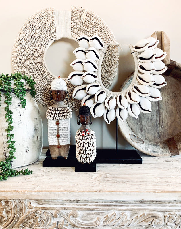 Cowrie Tribal Shell Collar - 2 Tiers