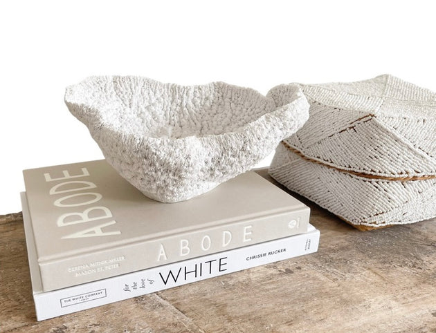 White Coral Bowl - Polyresin