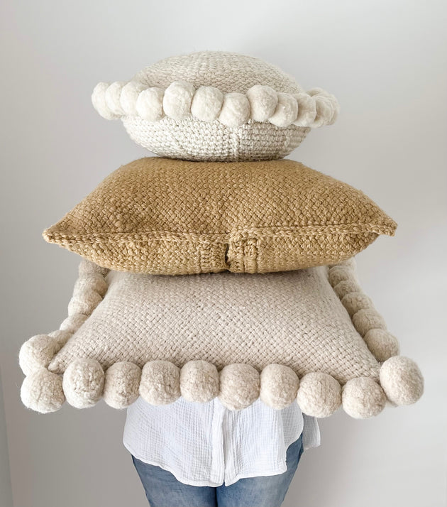 Iana Weave Cushion Cover In Natural Nut - Square