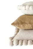 Iana Pom Pom Cushion Cover In Natural - Square