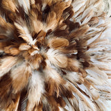 Bamileke Feather Juju Hat - Natural Brown