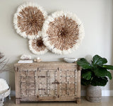 Bamileke Feather Juju Hat - Natural Brown with White Tips