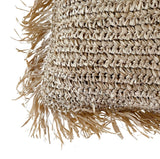 Raffia Fringed Cushion Cover - Square
