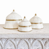 Bone Inlay Trinket Boxes - White