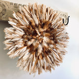 Bamileke Feather Juju Hat - Natural Brown