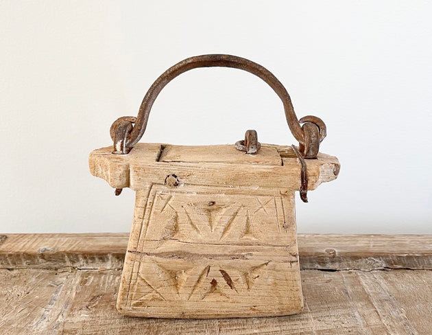 Vintage Teak Ghee Pot