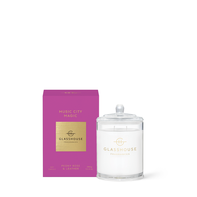 GLASSHOUSE CANDLE - MUSIC CITY MAGIC - 380g