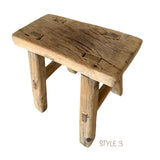 Elm Wood Workers Stool - Mini