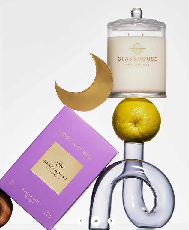 GLASSHOUSE CANDLE - MOON & BACK - 380g