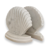 Edie Marble Shell Bookends - Set of 2