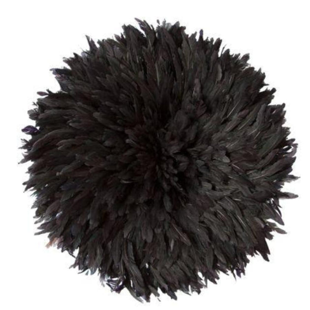 Bamileke Feather Juju Hat - Black