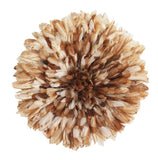 Bamileke Feather Juju Hat - Natural Brown