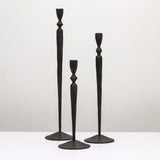 Grace Taper Candlestand holder - Set of 3 - Black Iron
