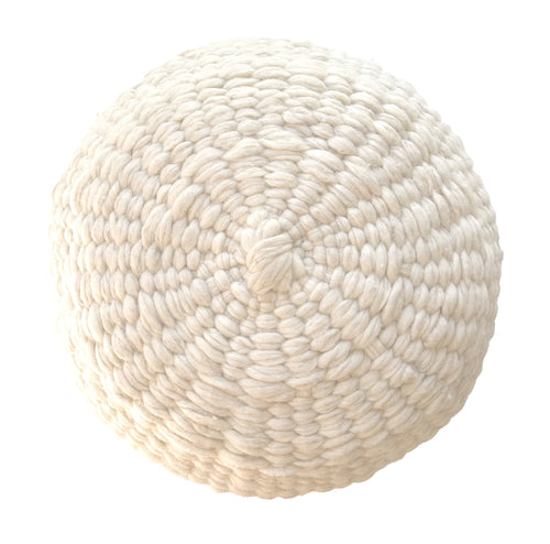 Iana Thick Weave Cushion In Natural - Round
