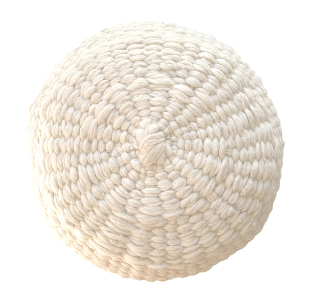 Iana Thick Weave Cushion Cover In Natural - Round