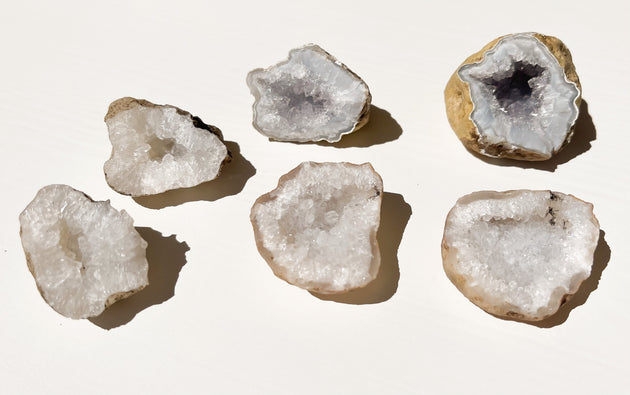 Itty Bitty Mini Geode Pairs - Clear Quartz