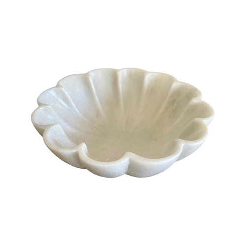 Marble Fluted Bowl - Hand Carved