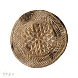 Bleached Wooden Chapati Plate, Old Indian