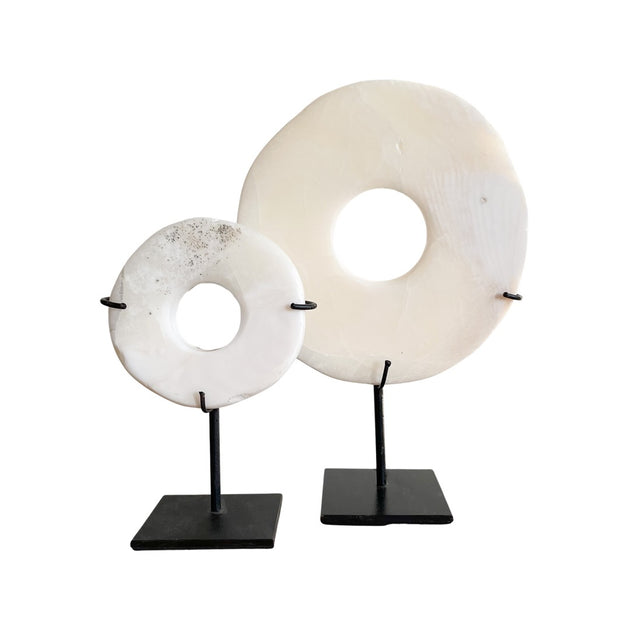 White Shell Ring on Stand