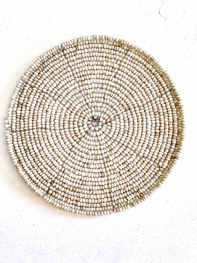 Beaded Placemats & Coasters - Natural & White