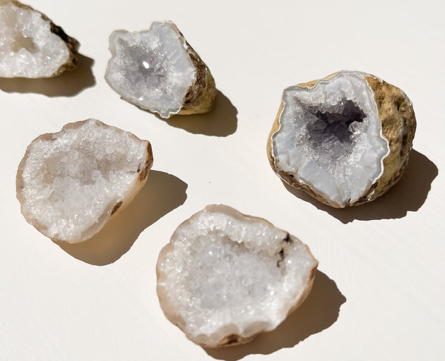 Itty Bitty Mini Geode Pairs - Clear Quartz