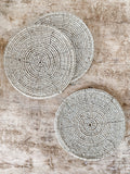 Beaded Placemats & Coasters - Natural & White