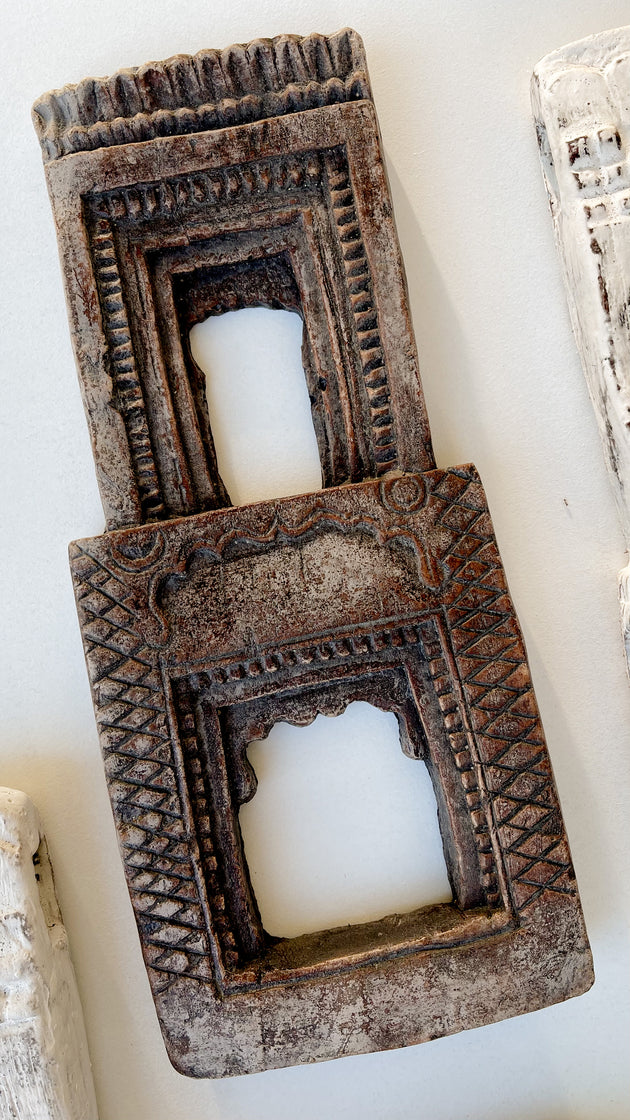 Indian Temple Frame - Antique Clay