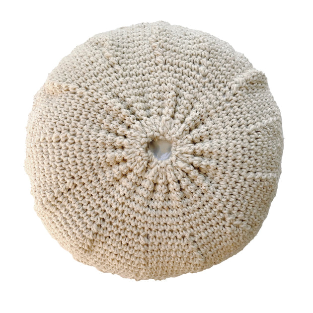 Iana Thick Weave Cushion Cover In Natural - Round